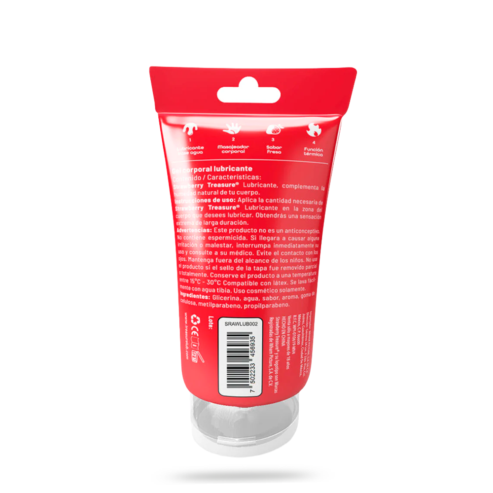 Strawberry by Treasure Lubricante 4en1 60ml