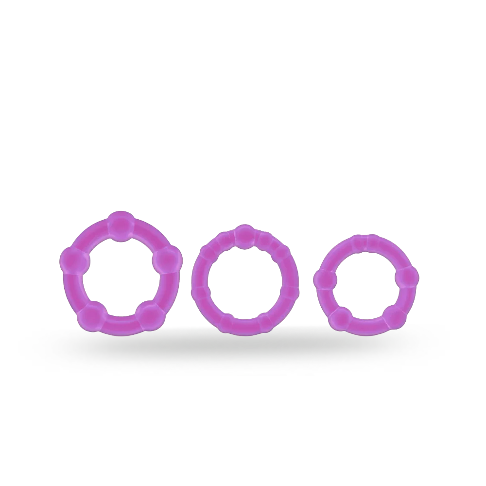 Anillos Stayhard beaded 3 purple