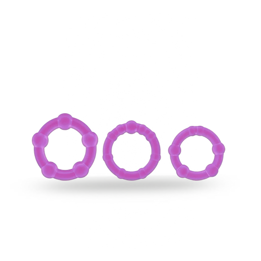 Anillos Stayhard beaded 3 purple