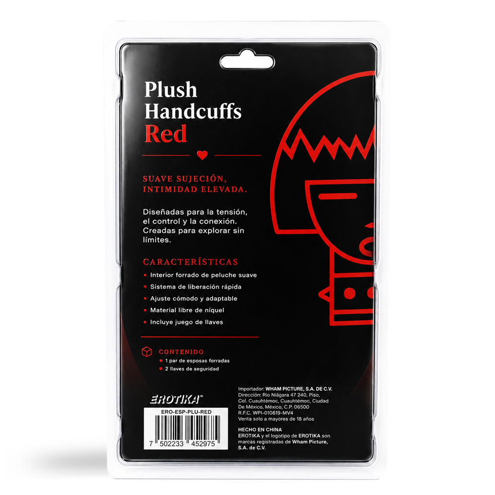 Esposas Plush Handcuffs Red